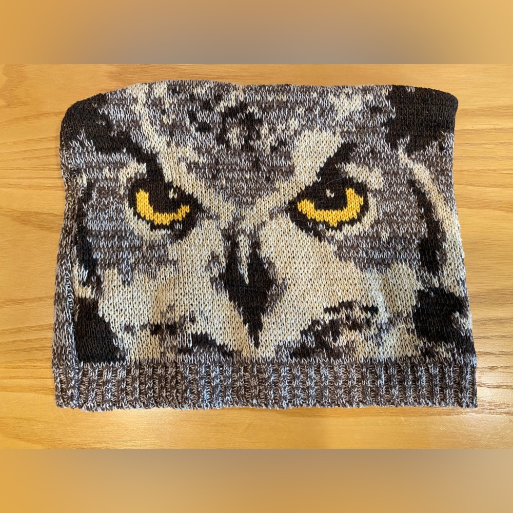 Green 3 Quirky Owl Patterned Beanie